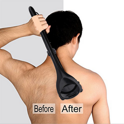 Men Back Shaver 2.0 Back Hair Shaver Two Head Blade Foldable Trimmer Body Leg Razor Long Handle Removal Razors