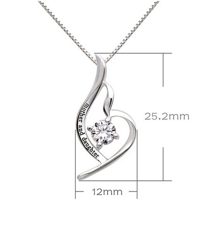 I Love You To The Moon and Back Heart-shape Pendant Necklace