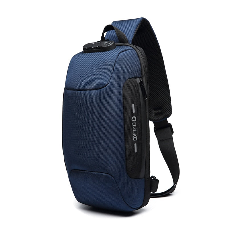 Multifunctional Shoulder Bag Anti-Theft Waterproof Chest Bag USB